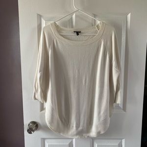 Express off white sweater 3/4 length sleeve size S
